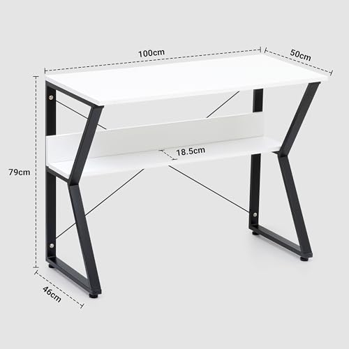 Livzing Study Table for Students - Computer Table for Home, Office Table with Storage - Desktop Table, Laptop Table, Office Desk - Computer Table... - Image 2