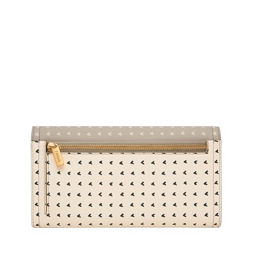 Image of Fossil Women's Logan Leather Wallet RFID Blocking Flap Clutch Organizer
