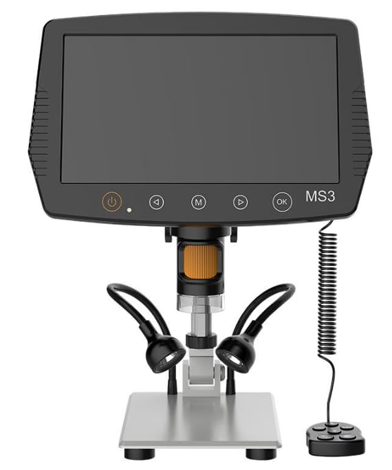 MS3 9 cali HDLCD DisplayScreen Microscopio ElectronicMonokularowy mikroskop cyfrowy z ekranem LCD do naprawy