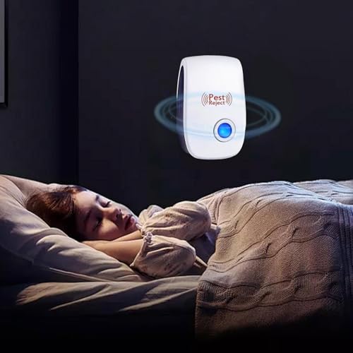 Skield Milbenstecker Reduziert Milben Effektiv, 4/8 Stück Effizientes Reduzieren von Milben Plug & Play Für Schlafzimmer & Wohnbereiche Leise Betrieb (4)