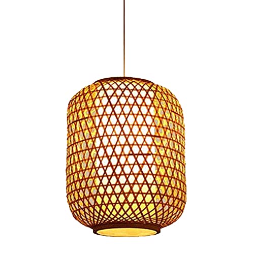 Lanterne chinoise en bambou faite main, lustre de prestige traditionnel pour entrée raffinée