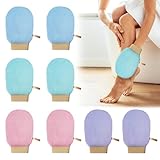 8Pcs Exfoliating Glove,Body Scrubber Exfoliator Mitt,Shower Gloves Exfoliating for Women,Men,Self-Tan Removal and Applicationin,Normal to Dry Skin