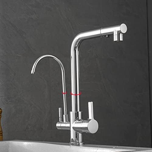 Robinet cuisine douchette extractible 3 voies laiton durable