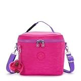 Kipling Lancheira feminina Graham, reutilizável, resistente à água, sacola com isolamento de nylon, Rosa azalea, 8''L x 7.5''H x 7''D, Kipling Bolsa feminina Graham