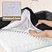 EHEYCIGA Orthopädisches Hundebett Kleine Hunde, 76x51x16.5cm, Memory Foam Waschbar und Wasserdicht Hundekorb mit 4 Rändern, Hundesofa Hundecouch rutschfest, Grau/Schwarz