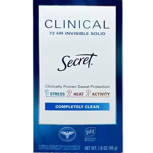 Secret Clinical Completely Clean deodorant,1.6oz 3pack