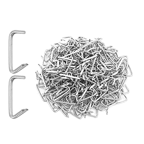 Image of 1000Pcs 1 inch Galvanized Hog Rings Assortment Kit, Professional Hog Rings Installation Kit for Bungee Shock, Cords, Animal Pet Cages