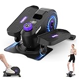 FUNMILY Under Desk Elliptical, Under Desk Bike Pedal Exerciser, Fully Assembled Leg Exerciser 2 in 1 Seated Standing Elliptical, Ultra-Quiet Mini Elliptical Machines for Home Office Use (Purple)
