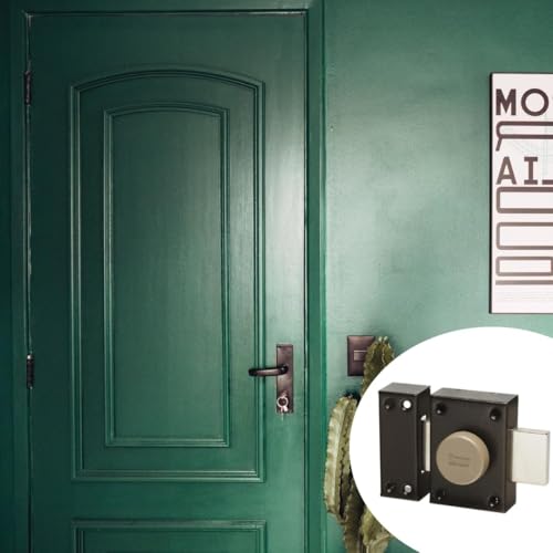 Cerrojo de cilindro 40 mm Vachette eclador modelo 67632 SC con becerro para puertas de madera 6