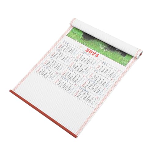 OFFSCH 年龍年壁掛けカレンダー 壁掛け月間カレンダー 風景写真デザイン 毎日使えるスケジュール管理 予約用 日付表示長期使用可能