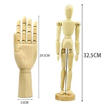 デッサン人形四点セット　新品未開封 Amazon.co.jp: Andux Space 木製 デッサン人形 モデル 美術/撮影