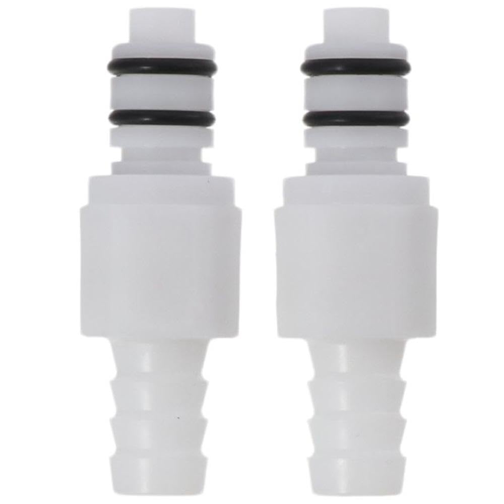 AllGIFT Quick Shut-Off Hose Joint 2PCS White Shut-Off 2 x Male Quick Connector In-Line Coupling Plastic Tube Connector Water Pipe