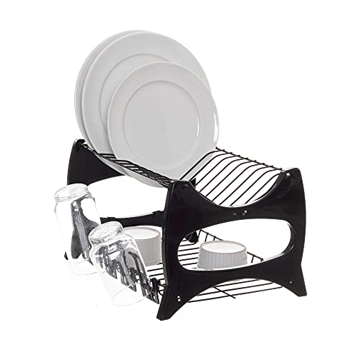 Escorredor de Louça Veneza, Cor Preto, Linha Black, Metaltru