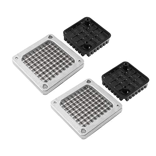 WICHEMI Dicer Blades Commercial Vegetable Chopper Dicer Blade Replacement Stainless Steel Blade for Chopper Dicer Commercial Vegetable Fruit Dicer Replace Blades (2 Pack, 3/8" Blade)