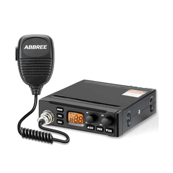 ABBREE CB Radio for Truckers Long Range AM FM Professional Portable CB Radios Kit,Compact Design,Travel Essentials,Instant Emergency Channel 9/19,Full 40 Channels with Handheld Mic,LCD Display,Black