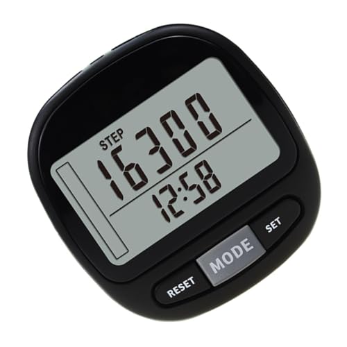 Abaodam 1Set Pedometer Clip for Hiking Walking Lightweight Step Counter with Lanyard Accurate Daily Activity Tracker Easy Reset Function for Seniors Fitness Goals