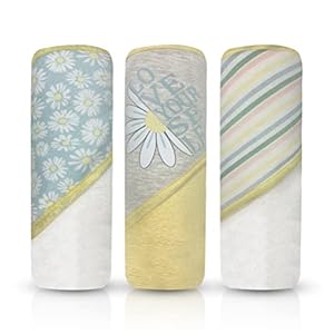MODERN BABY 3 Pack Hooded Baby Bath Towel Set for Newborns Infants & Toddlers, Boys & Girls Baby Hooded Towels
