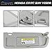 Nakuuly Left Driver and Right Passenger Side Sun Visor Gray Compatible with Honda Civic 2006 2007 2008 2009 2010 2011 Replaces # 83280-SNA-A01ZC 83230-SNA-A01ZC