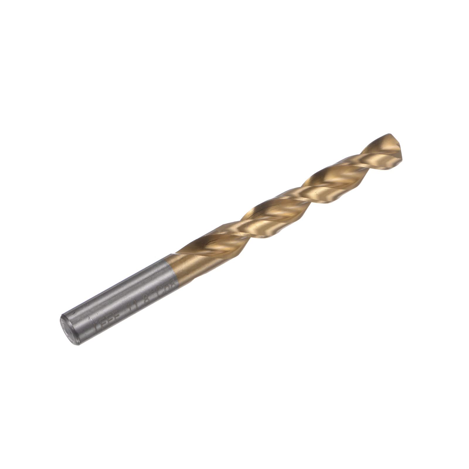 sourcing map Foret Hélicoïdal Bit 11,8 mm Titane Revêtu (HSS-E) M42 Haute Vitesse Acier 8% Cobalt Droit Tige pour Inox Acier Aluminium Alliage Métal