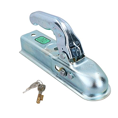 Image of AB Tools Pressed Steel Unbraked Trailer Hitch Coupling For 50mm Box Max 750kg with Lock