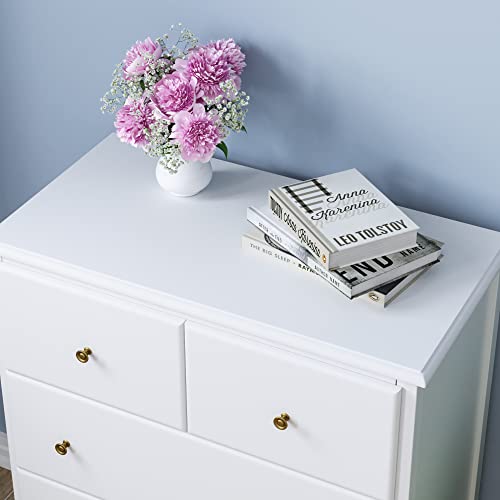 Housuit Dresser With 5 Drawers, Modern Dressers For Bedroom, Wide Chest Of Drawers Clothes Organizer, Wooden Nightstand For Living Room, Closet, Hallway, White #TOP6