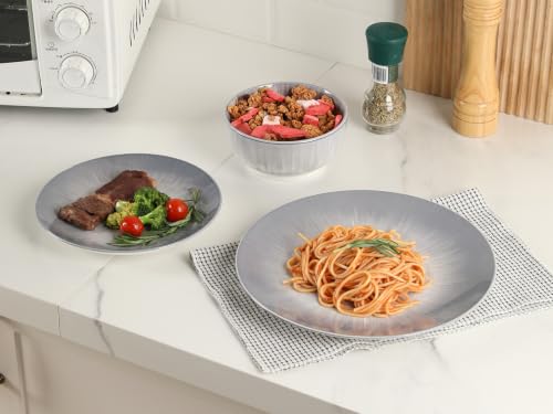 Sweejar Ceramic Dinnerware Service of 4,12 pcs Plate and Bowls for Kitchen by Sweejar Home - Used condition - Image 2