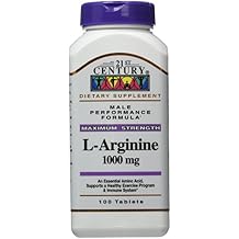 21st Century L-Arginine 1000 Mg Tablets, 100-Count Pack of 3