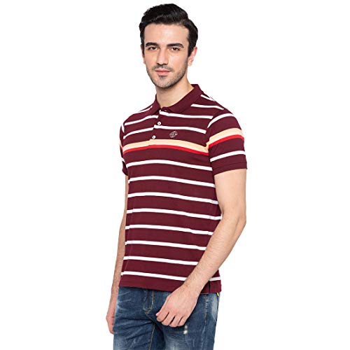 Image of Status Quo Men's Striped Regular Fit T-Shirt