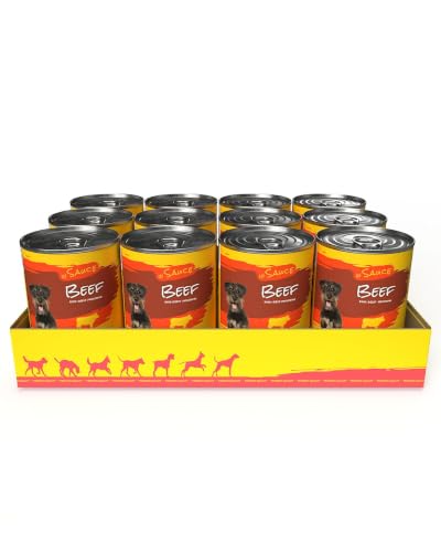 JosiDog Beef in Sauce | 12x 415g | Hundefutter nass mit Rind in Soße