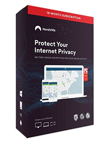 NordVPN Internet Privacy & Security Software | 18-Month VPN Subscription | 6 Devices