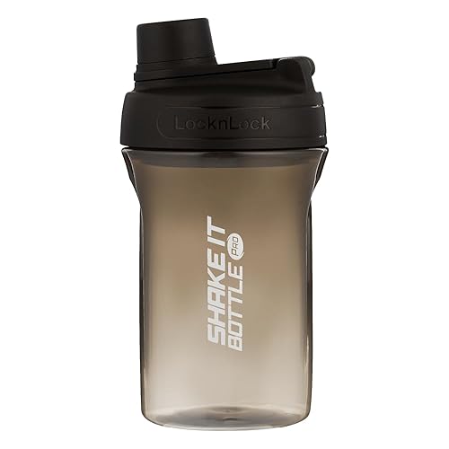 Miniatura 2 de LocknLock Shake It Bottle Pro - Batidor de proteínas con asa, para viajes, fitness, deportes, para batidos, sin BPA, plástico, 22 onzas, color negro
