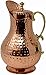 Brocca decorativa in rame martellata fatta a mano con 2 bicchieri (2100 ml) per acqua potabile, bevande, tè, caffè abbagliante per intrattenere e bar o a casa, ottimo regalo da bar