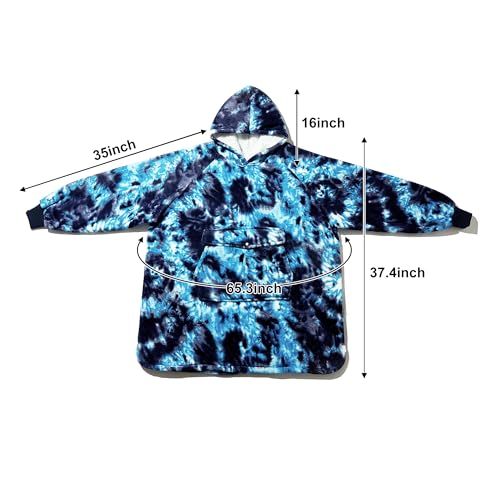 Krifey Wearable Blanket Hoodie, Oversized Sherpa Hooded as Birthday Gifts for Mom Women Girlfriend Men, Cozy Sweatshirt with Giant Pocket