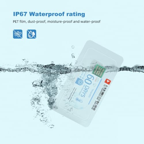 Geroosaty 1 Stück TempU05s USB-Temperaturdatenlogger, 60 Einmalgebrauch, Temperaturanalysator, PDF-Bericht, USB-Temperaturlogger