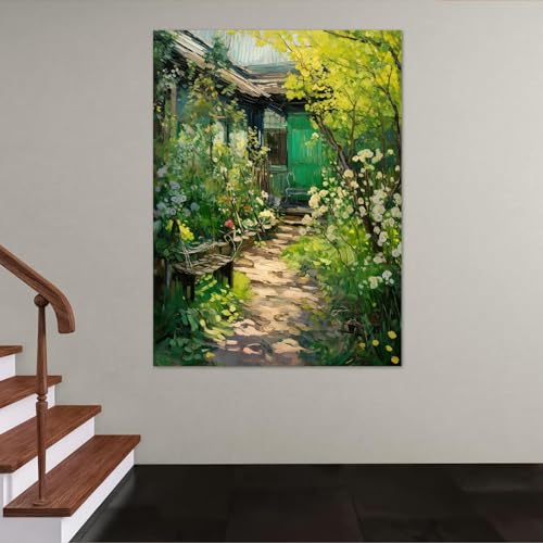 Impression d'art mural premium cadre interne œuvre d'art fleurs 65x90cm