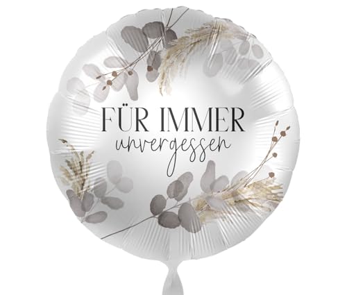 Folienballon \'Für immer unvergessen\' Luftballon Gedenkfeier Abschiedsparty Trauerfeier Erinnerung Umzüge Reisen Ballon Made in EU Folienballon \'Für immer unvergessen\' Luftballon Gedenkfeier Abschiedsparty Trauerfeier Erinnerung Umzüge Reisen Ballon Made in EU