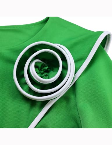 Yuopeid Womens Elegant Crew Neck High Waist Bodycon Dresses 3D Floral 3/4 Sleeve Cocktail Evening Pencil Dress with Belt3