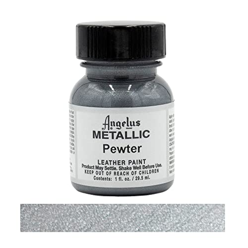 Angelus Acrylic Leather Paint - 1 Ounce, Pewter #TOP1