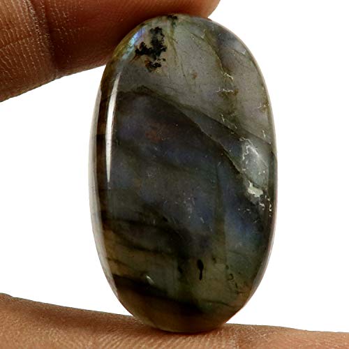 Labradorite cabochon ovale 60,35 carats Oe07-B08TWTBG11, solution pour sertissage réussi