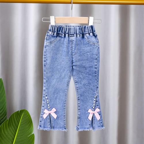 Trendy Girls Denim Pants for Kids Comfortable Elastic Waist Jeans Stylish Toddler Denim Trousers Quality Fabric3