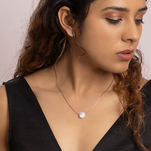 GIVA 925 Silver Rose Gold White Pearl Necklace | Gifts for Girlfriend, Gifts for Women and Girls |With Certificate of Authenticity and 925 Stamp |... - Image 3