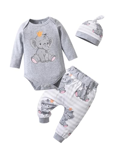 Planooar Baby Kleidung Set Baby Boys Langarm Elefanten Druck...
