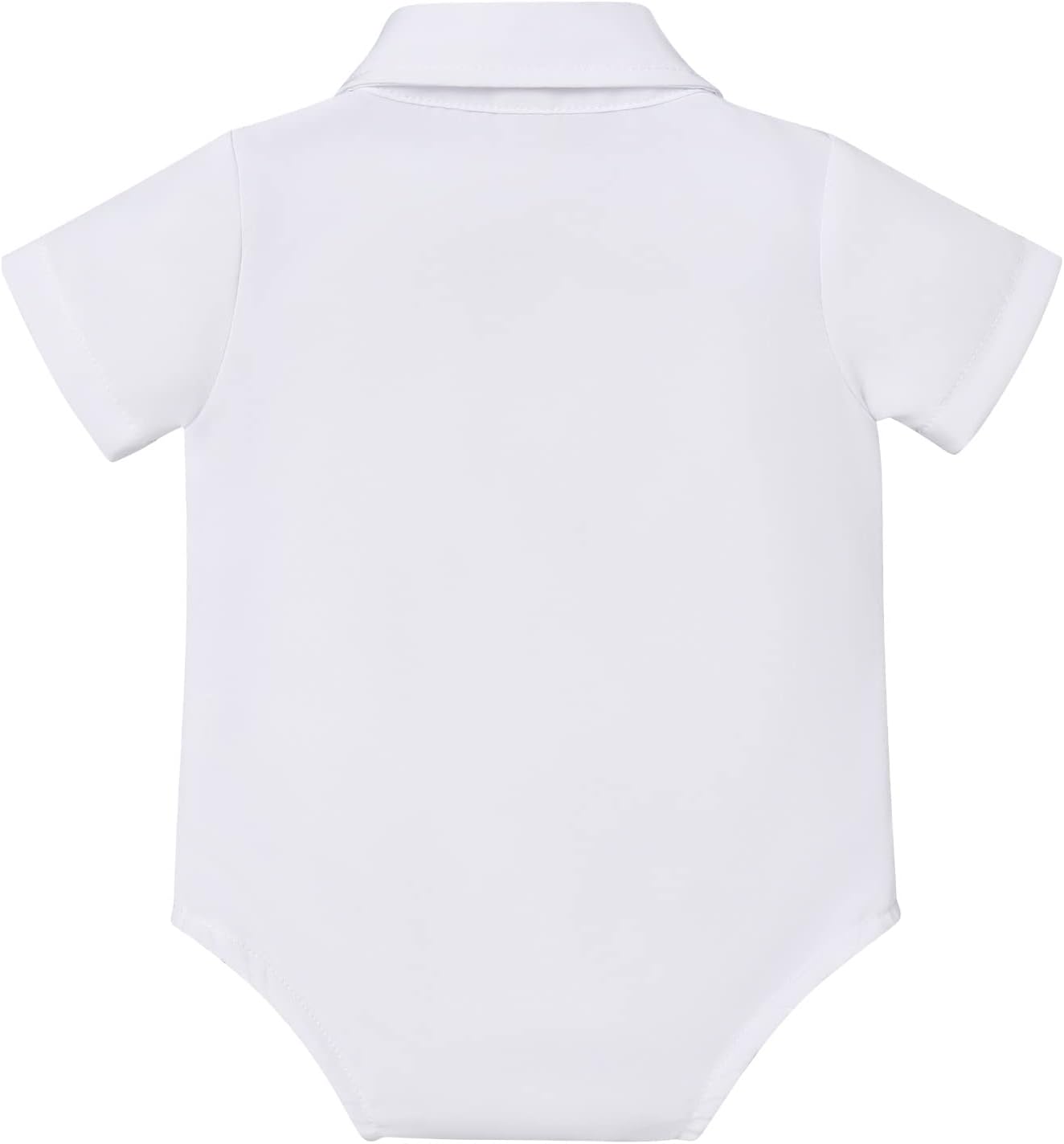 IDOPIP Baptism Christening Outfits for Boys Baby Formal Suit Gentleman Bowtie Romper Vest Shorts White Wedding Tuxedo Outfit - Image 3