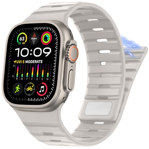 Bracelet Aimanté Apple Watch silicone anti irritation réglage facile iWatch Ultra Series 10 SE