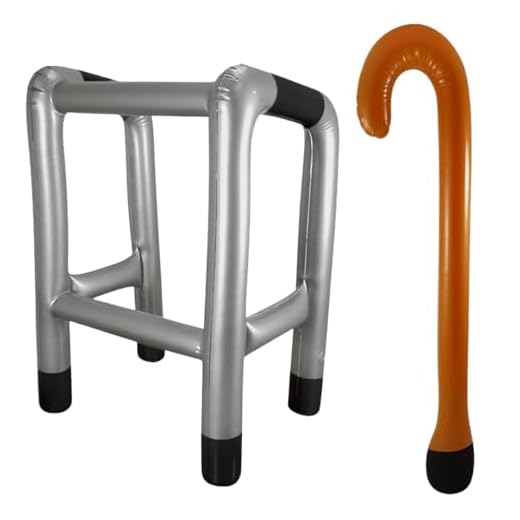 Aufblasbar Laufgestell Rahmen und Gehstock Zum Aufblasen Spielzeug Neuheit Gagwitz Verkleiden - Laufgestell Rahmen & Gehstock, One Size