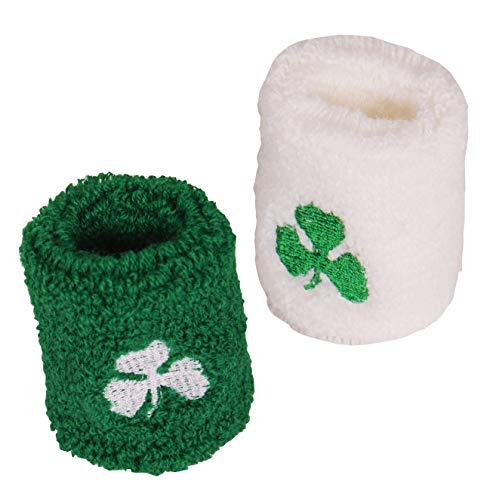 Narwhal Novelties St. Patrick’s Day Shamrock Wristbands, White, Green; One Size Fits All Adult & Child Leprechauns