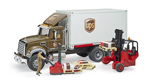 Bruder 02828 Mack Granite Ups Logistics Truck With Forklift Vehicles - Toys thumb #5