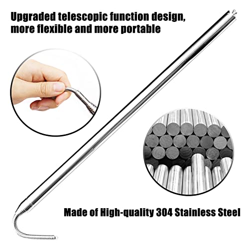 JACHOM 2022 Upgraded Flexible Long Reach Tools | Telescopic Design Pole with Air Wedge Pump, Non Marring Wedge, Pocket Bag | Essential Car Tool Kit