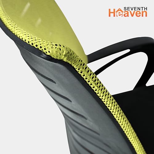 Image of Seventh Heaven Bolt Mid Back Revolving Office Chair for Work from Home, Study, and Computer Use | Heavy Duty Base | Ergonomic Mesh Design | Durable & Comfortable Seating (Greenish Mesh)