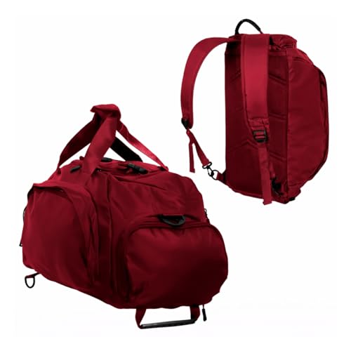 Bolsa Academia 3 em 1 Mochila Grande Viagem Esportiva Lisa - Cor Vinho
